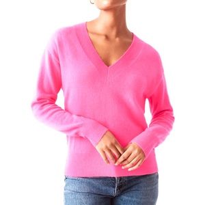 Cashmere bright pink/fuchsia sweater womens size S\M price firm!!!